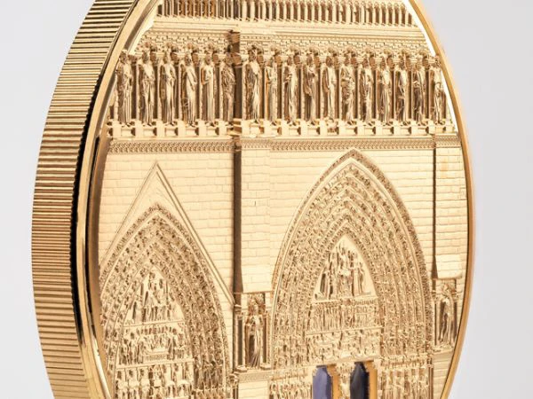 Paříž Notre Dame, 5 uncí zlata ultra vysoký reliéf