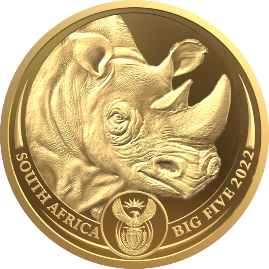 Big Five II - Nosorožec 2022, 1 oz zlata 