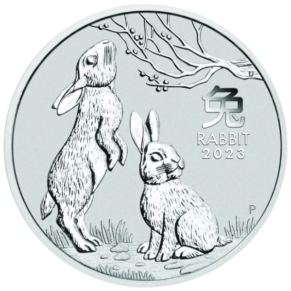 Lunární králík 1 oz stříbra