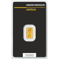 Zlatý zliatok Argor Heraeus 1 g - Kinebar