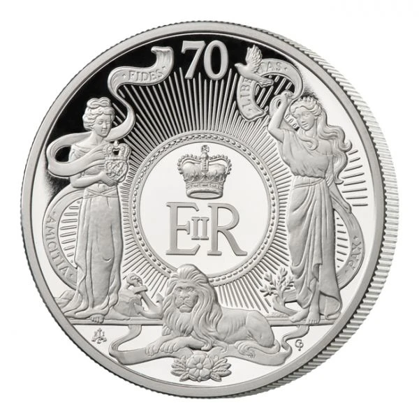 Platinové jubileum - královna Alžběta II 1 kilo stříbra