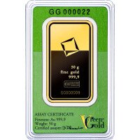 Zlatý zliatok Valcambi 50 g - Zelené zlato