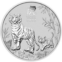 Strieborná minca Rok Tigra 5 Oz 2022