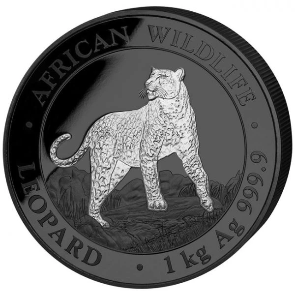 Leopard černý premium Edt. 1 kg stříbra