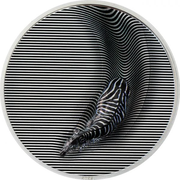 Stříbrná mince Zebra o hmotnosti 3 unce