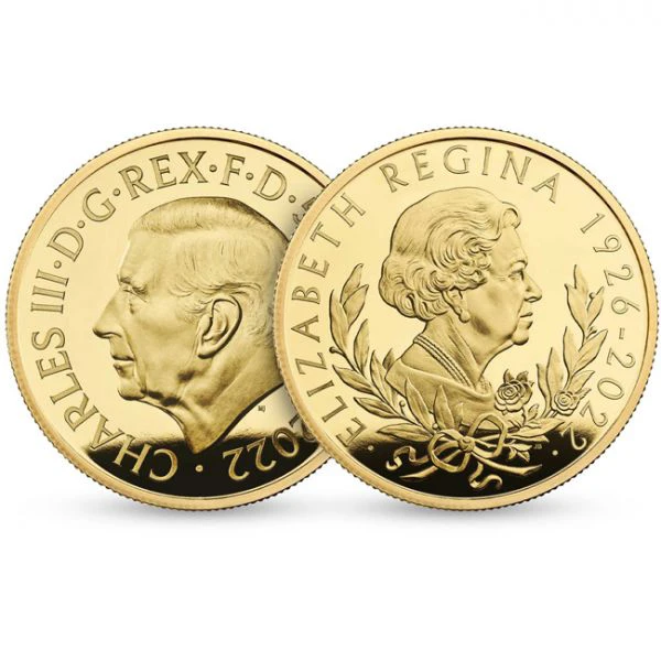 Zlatá mince královny Alžběty II o váze 1 unce