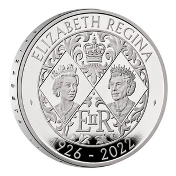 Královna Alžběta II 5 liber, platinová mince Piedfort