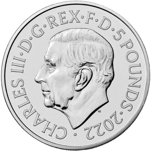 Mince královny Alžběty II. v hodnotě 5 liber