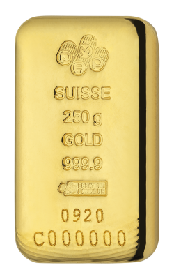 Zlatý zliatok PAMP Suisse 250 g (litý)
