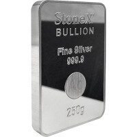 Strieborný zliatok StoneX Bar 250 g