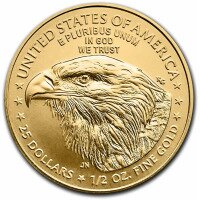 Zlatá minca  American Eagle - rôzne roky, 1/2 oz