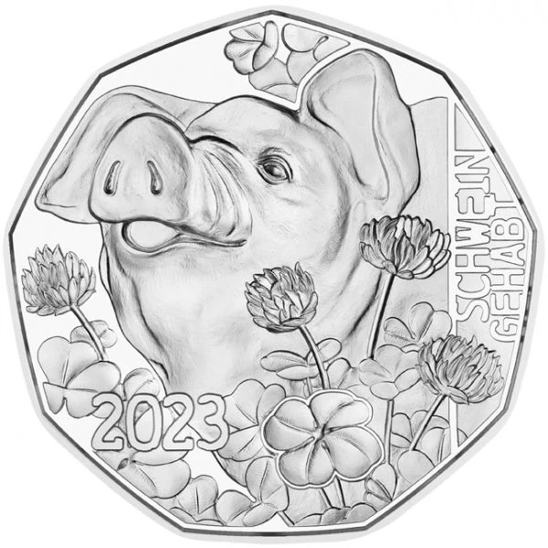 Novoroční stříbrná mince 2023 - Mít štěstí