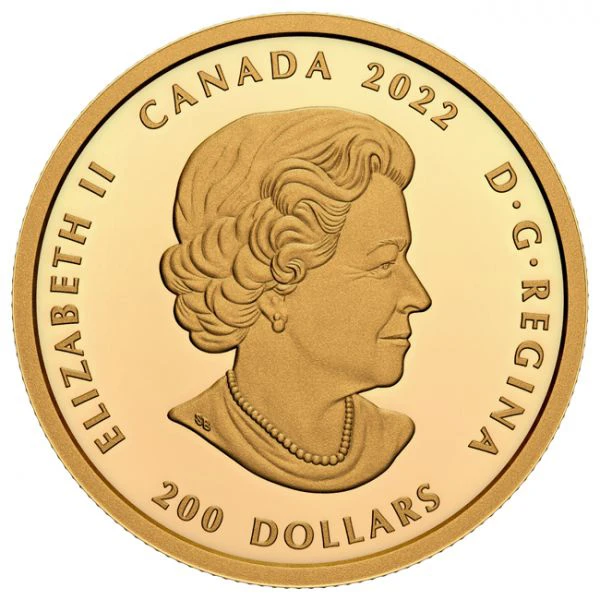 Zlatá mince Forevermark Black Label 2022 s diamantem, 1 oz