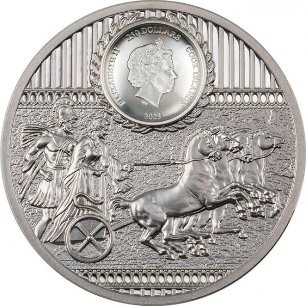 Sparta 1 unce platinová barevná mince
