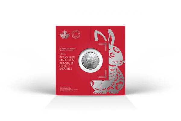 Vzácný Maple Leaf 2023, 1 oz stříbra v červeném blistru