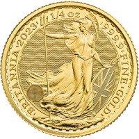 Zlatá minca Britannia Charles III 2023, 1/4 oz