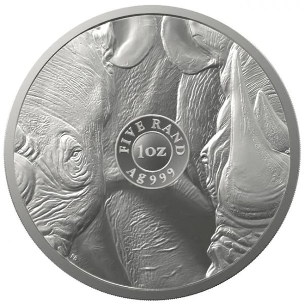 Velká pětka II - Nosorožec, 1 oz stříbra, 2022