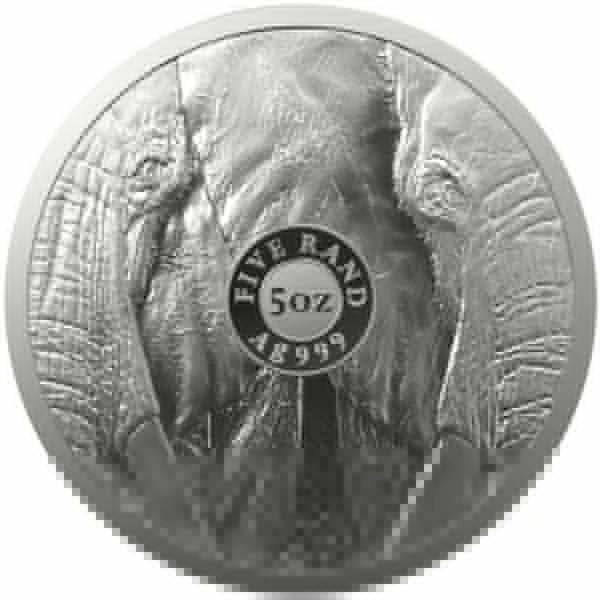 Velká pětka II - Slon, 5 oz stříbra, 2023