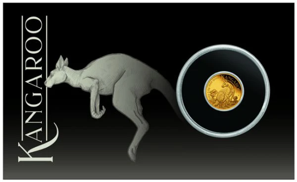 Mini klokan (Mini Roo) 2023, zlatá mince v blistru
