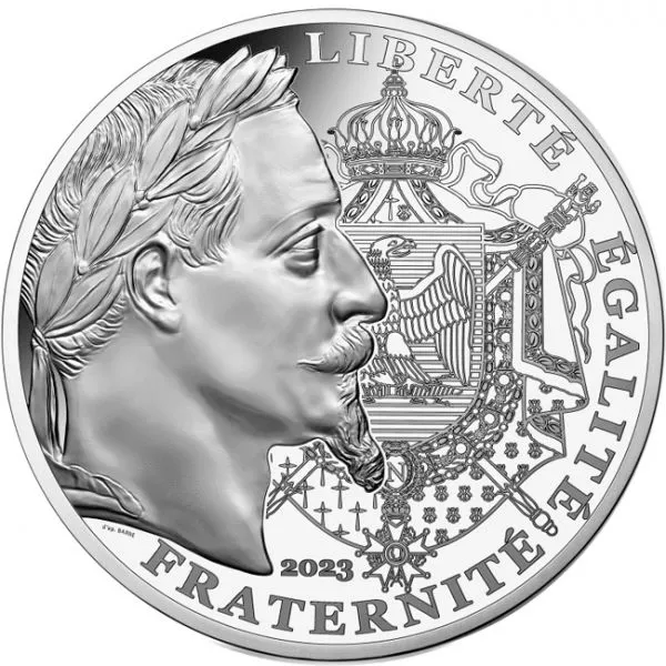Napoleon, stříbrná mince, UN