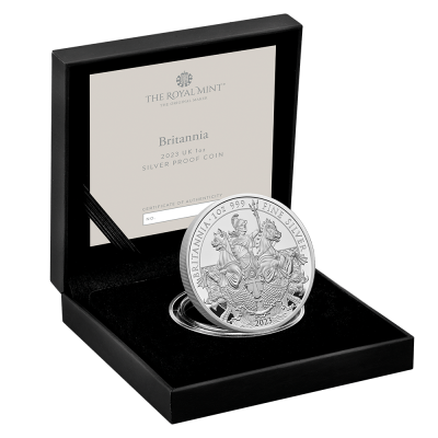 Strieborná minca Britannia 1 Oz - Charles III 2023 proof