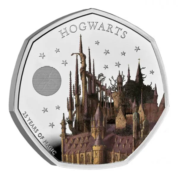 Hogwarts, stříbrná mince 8 g
