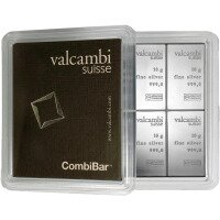 Strieborný zliatok 10x10 g CombiBar Valcambi