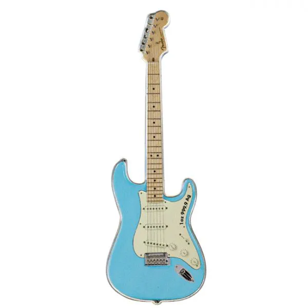 Elektrická kytara -Fender Stratocaster - Daphne Blue, stříbro
