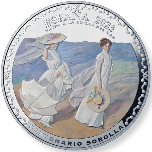 Obraz od Joaquina Sorolla - Koupání koně, stříbro