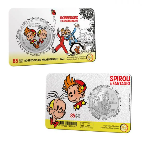 85. výročí Spirou a Fantasio mince v barvě, CuNi
