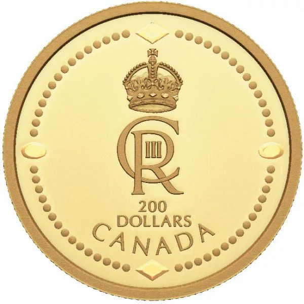 Král Charles III. - monogram, 1 oz zlata