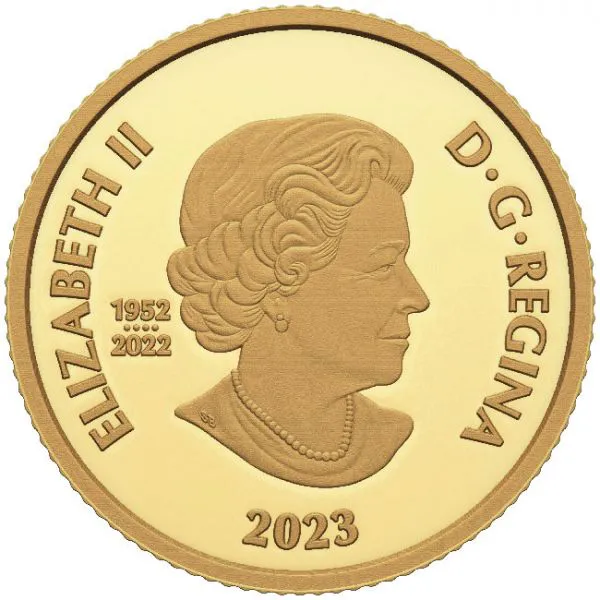 Král Charles III. - monogram; 1,5 g zlata