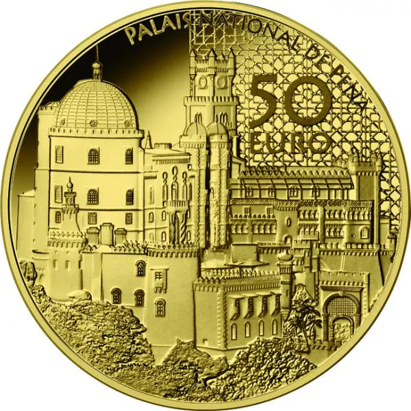 Palác Pena v Sientře - Portugalsko, zlatá mince