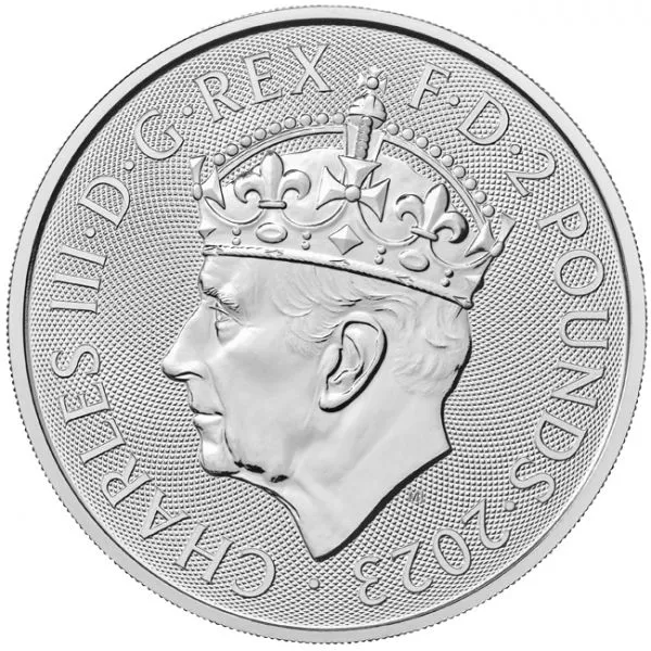 Strieborná minca Korunovace krále Charlese III., 1 oz stříbra