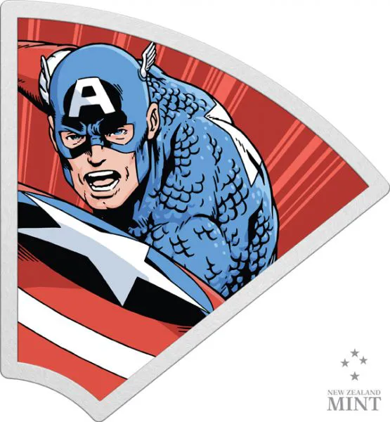 Captain America (Kapitán Amerika) - 60. výročí Marvel Avengers, 1 oz stříbra