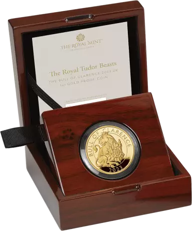 Zlatá minca 1 Oz Tudorovské zvieratá The Bull of Clarence | Proof | 2023