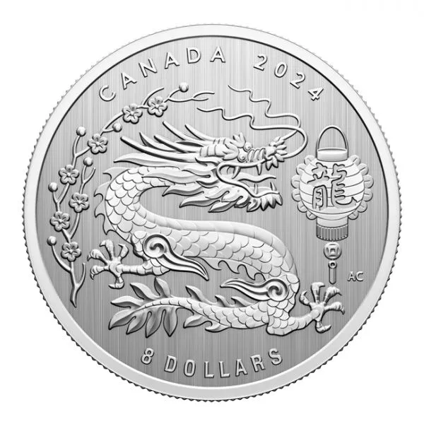 Lunární drak 2024 - Kanadská královská mincovna, 1/4 oz stříbra