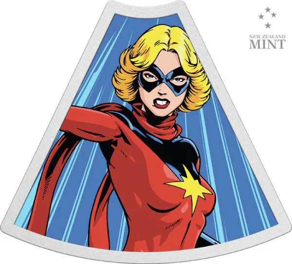 Captain Marvel - 60. výročí Marvel Avengers, 1 oz stříbra