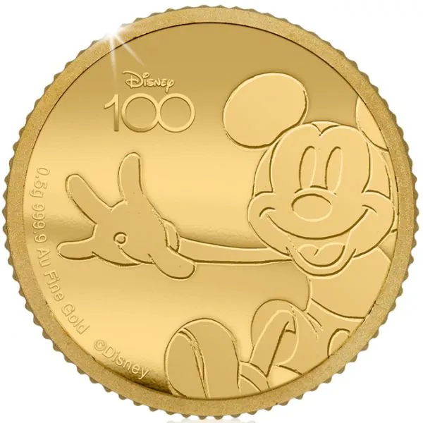 100. výročí Disney: Mickey Mouse - 0,5 g zlata