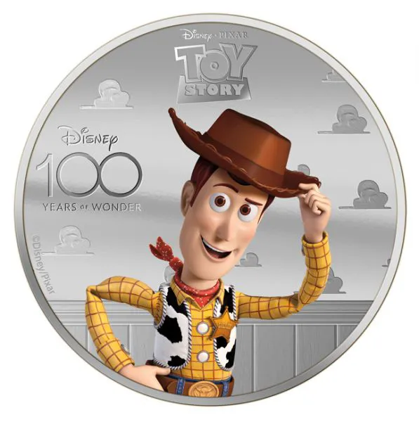 100. výročí Disney: Příběh hraček - 1 oz stříbra, emise pouze 1000 ks