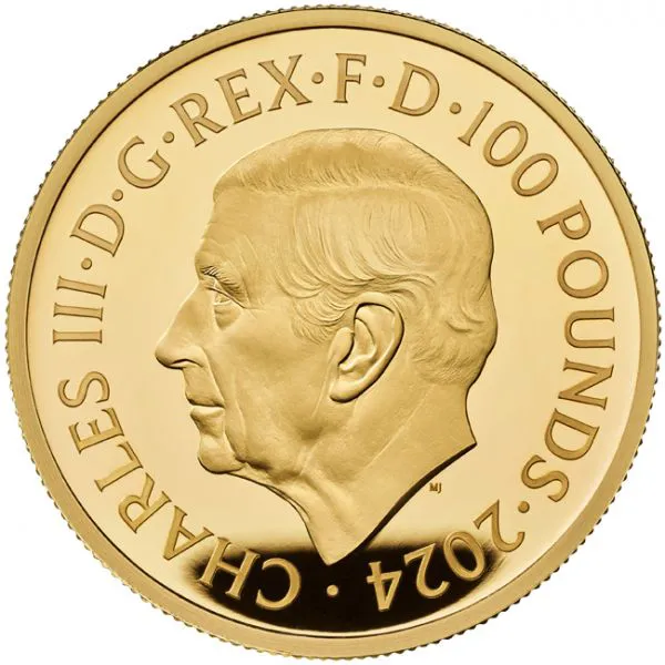 Zlatá mince Tudorovská zvířata - Seymour Unicorn 2024, 1 oz