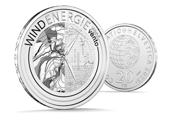 Větrná energie 2023, stříbrná mince v etuji