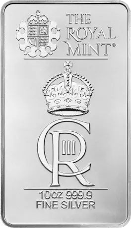 Strieborný zliatok Britská královská mincovna - Oslava 2023, 10 oz