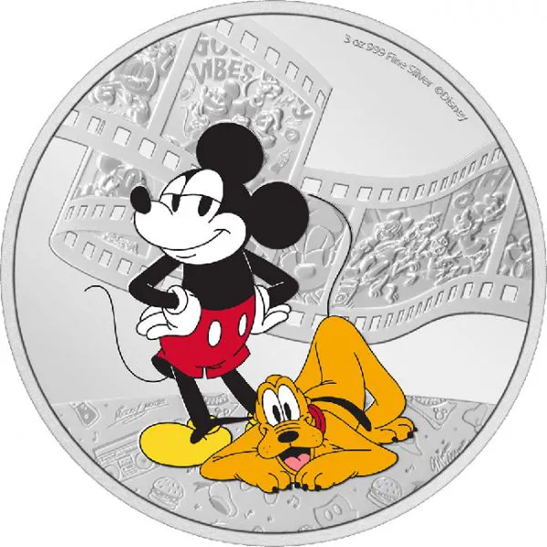 Micky a Pluto, 3 oz stříbra