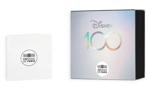 100 let Disney, stříbrná obdélníková mince 