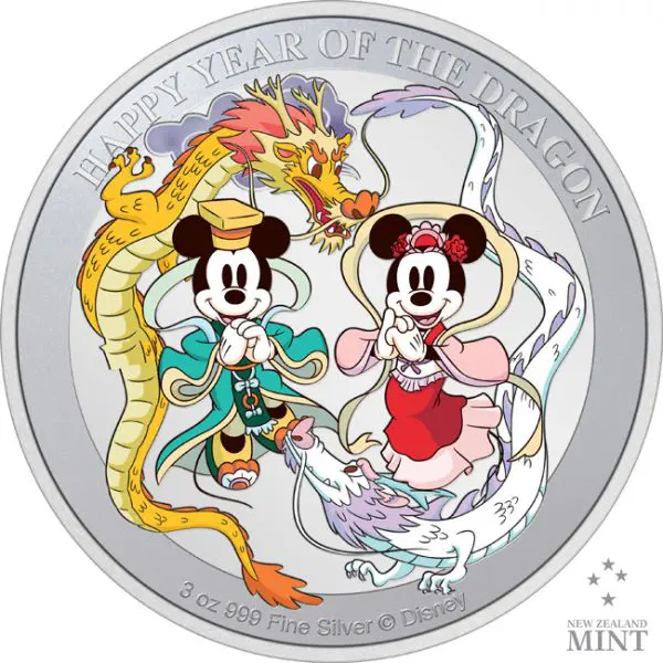 Disney Lunární dráček, 3 oz stříbra