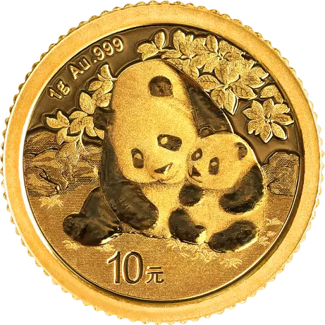 Zlatá minca Panda - různé roky, 1 g