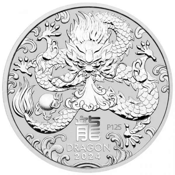 Strieborná minca Lunární série III - Rok Draka 2024, 1 oz