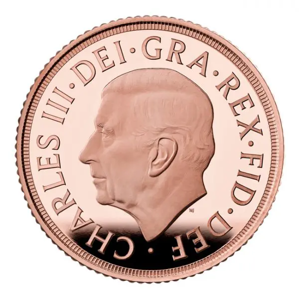 Zlatá mince panovníka - Charles III., rok 2024, 1/4 oz zlata v etuji