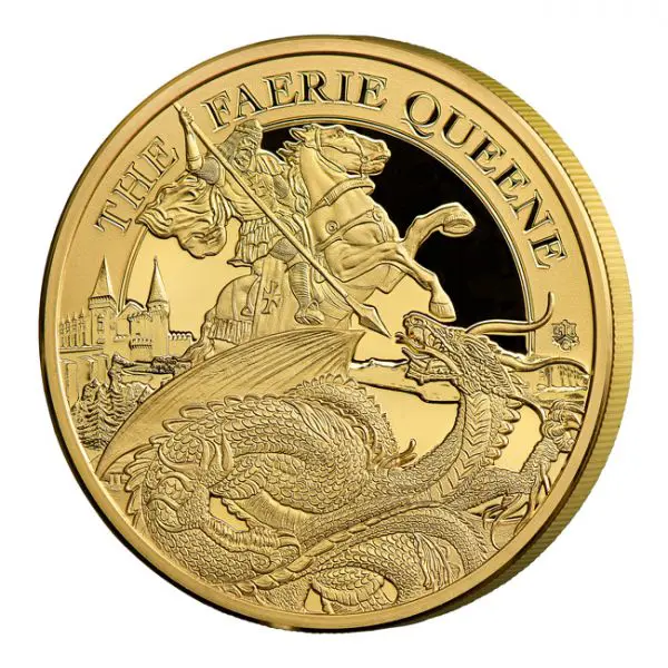 The Faerie Queene: Červený kříž a drak 2024, 1 oz zlata
